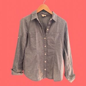 Chambray Button Down Top